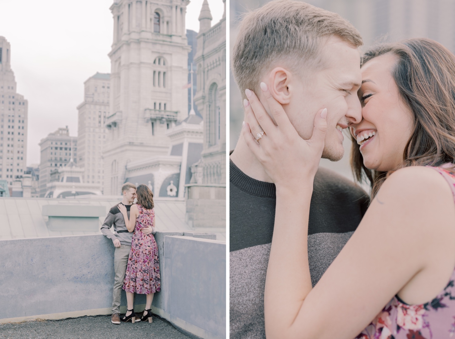 Rooftop Engagement in Downtown Philadelphia